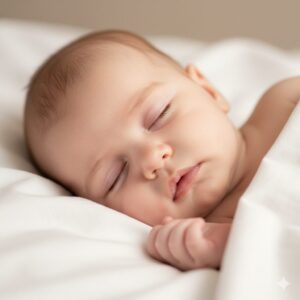 image 4 - A baby with clear, healthy skin sleeping peacefully