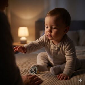 Image 1 - A baby searching for comfort in a mother's arms during the middle of the night