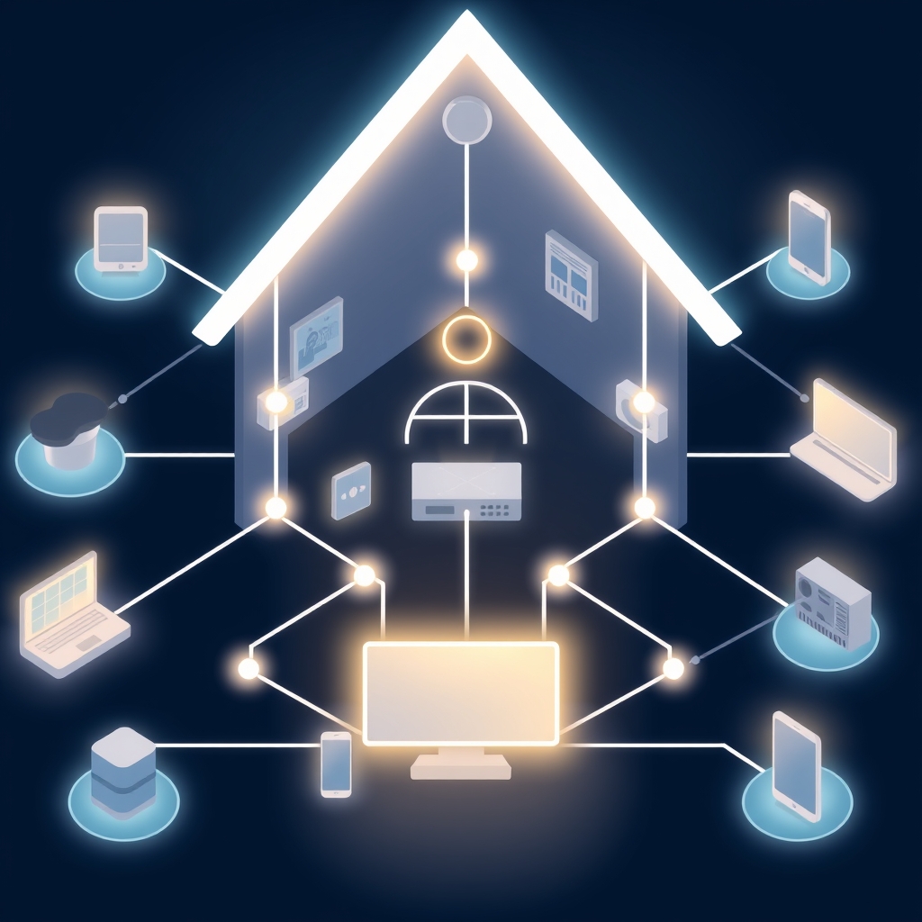 Conceptual diagram of a smart home energy network