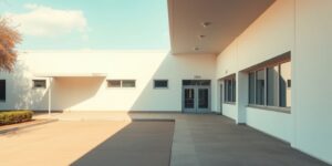 Modern international school campus architecture