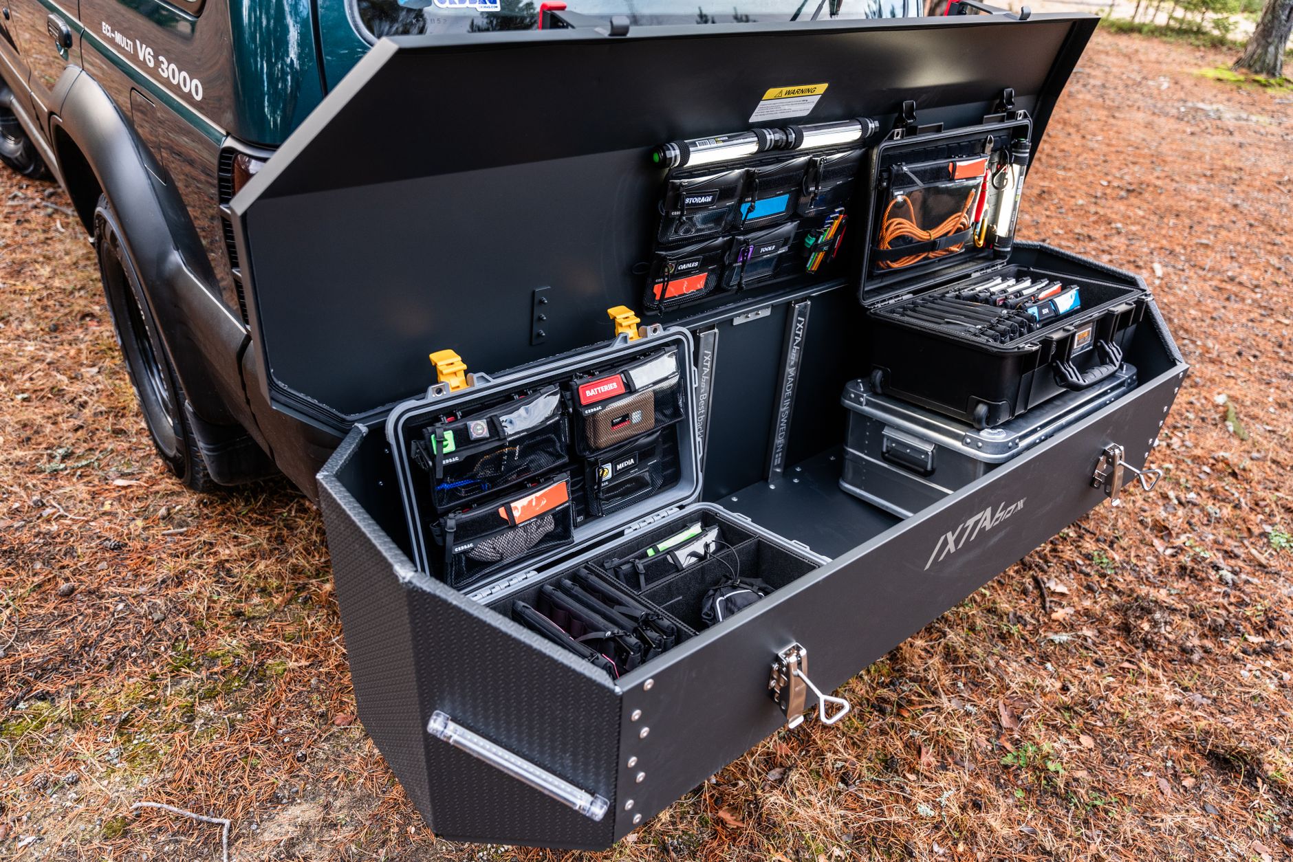 Essential gear organized for a family outdoor adventure.