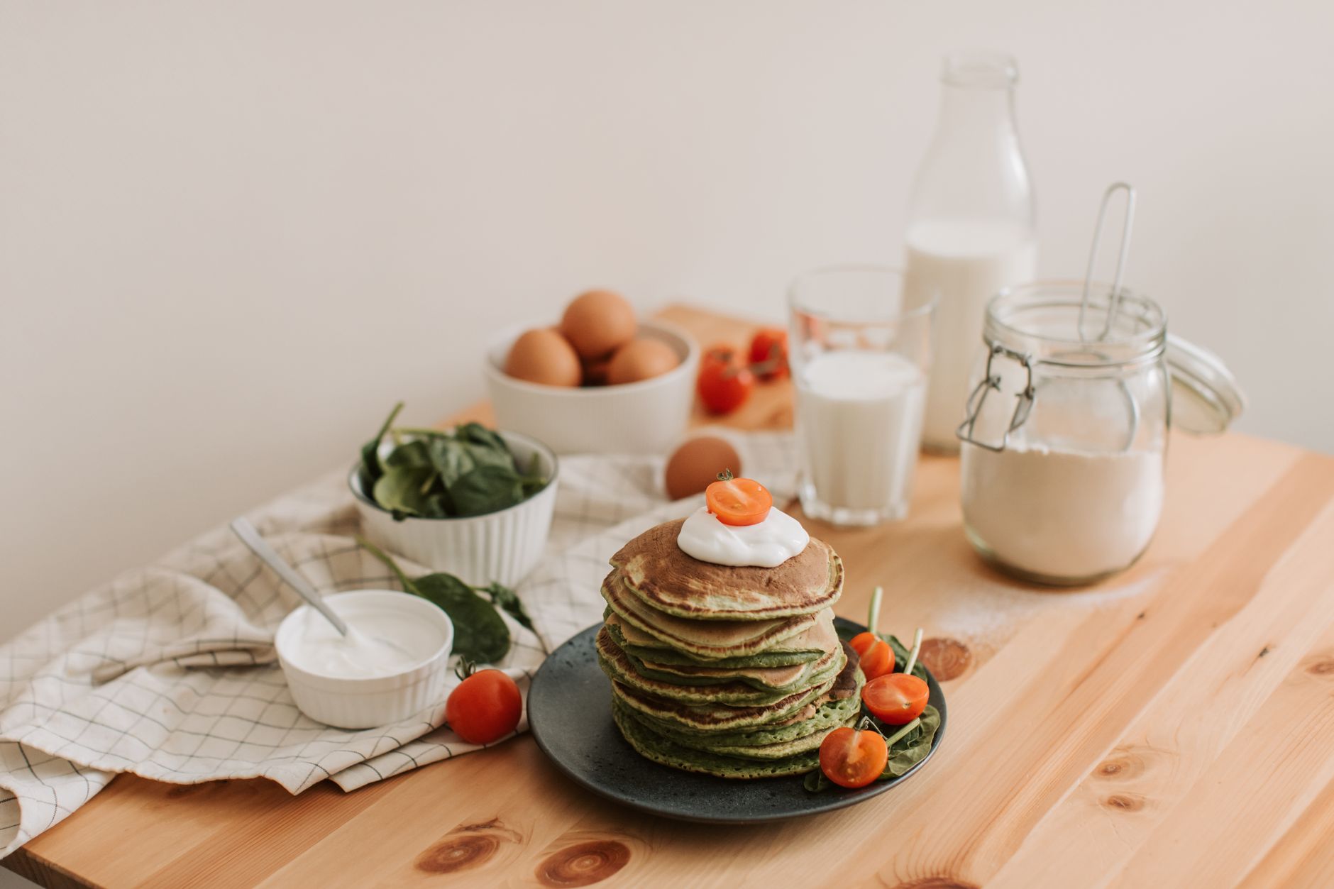 Fresh ingredients for a relaxing homemade brunch.