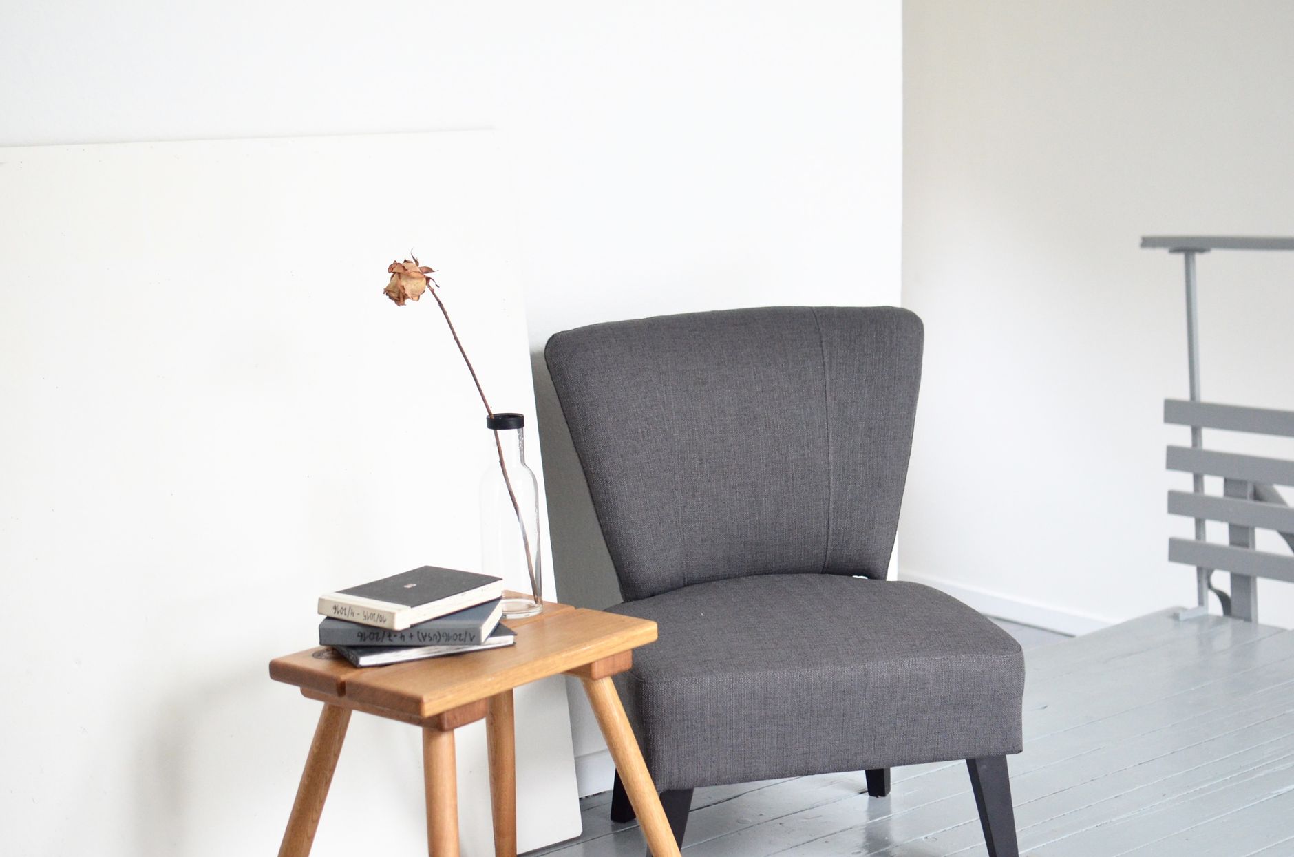 A minimalist, calm corner of a home.