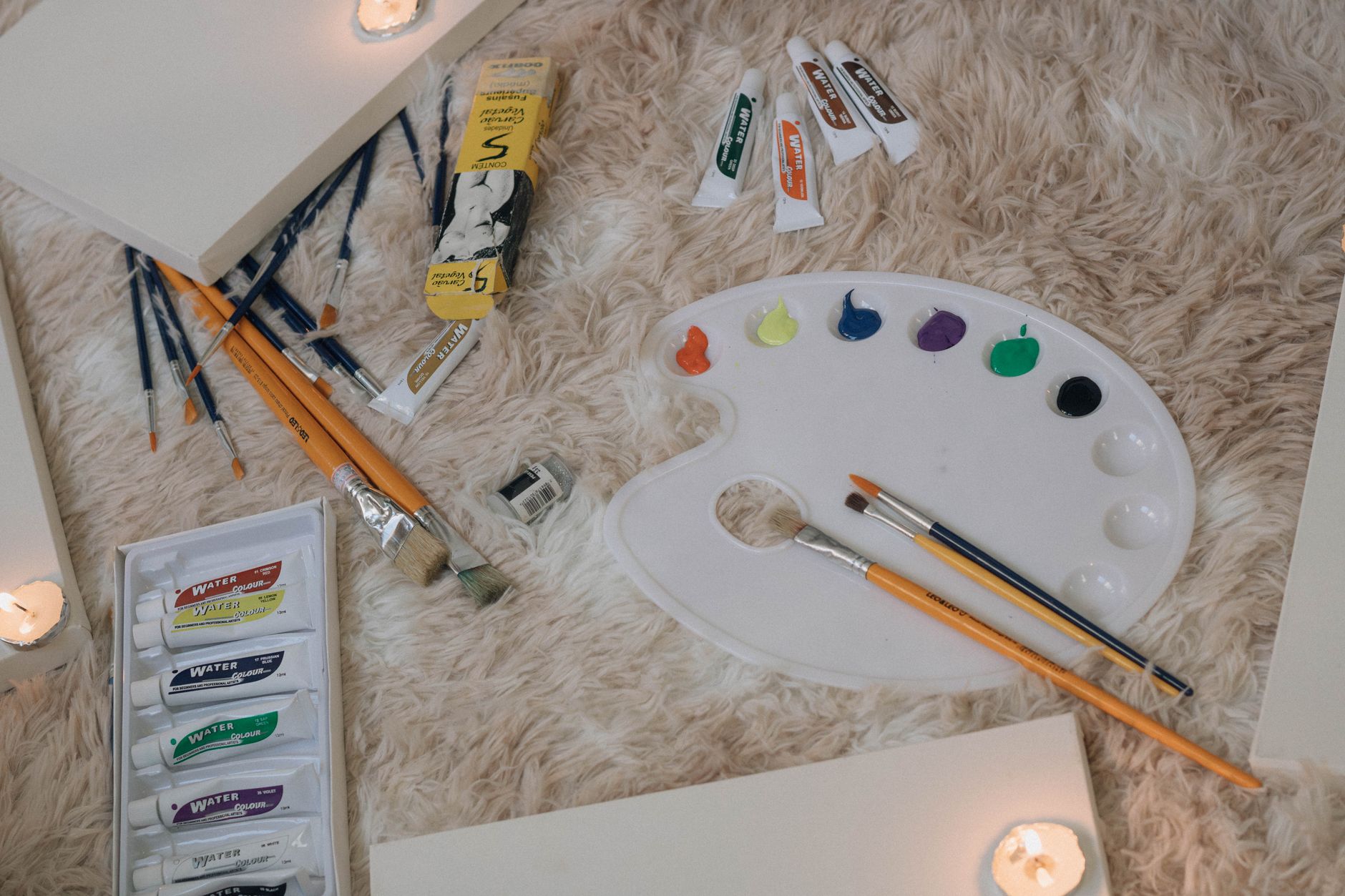 A creative art space with various materials, symbolizing open-ended play activities.