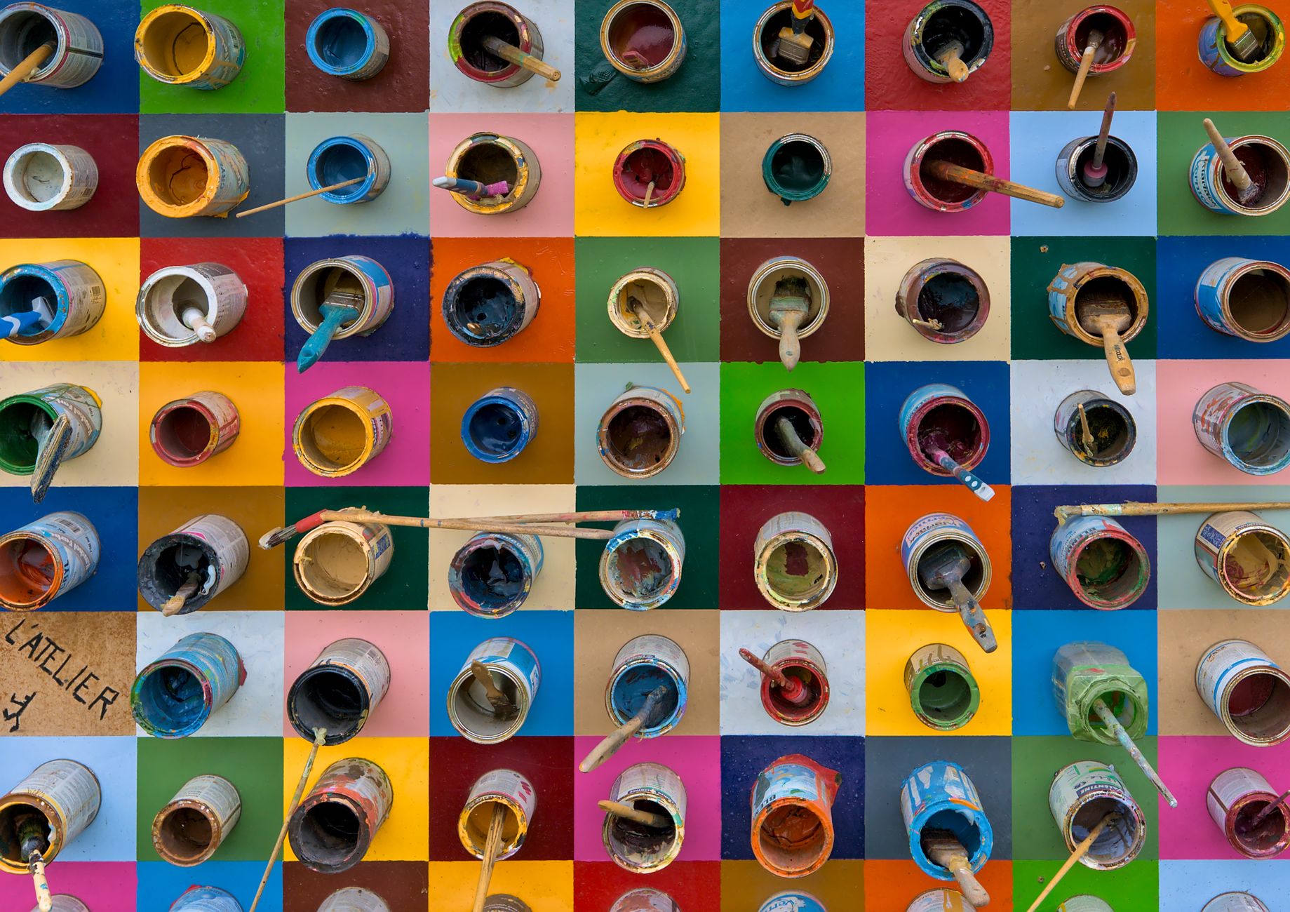 A visual grid showing how a few clothing items can be mixed and matched into multiple outfits.