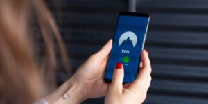 A secure smartphone interface representing family communication privacy.