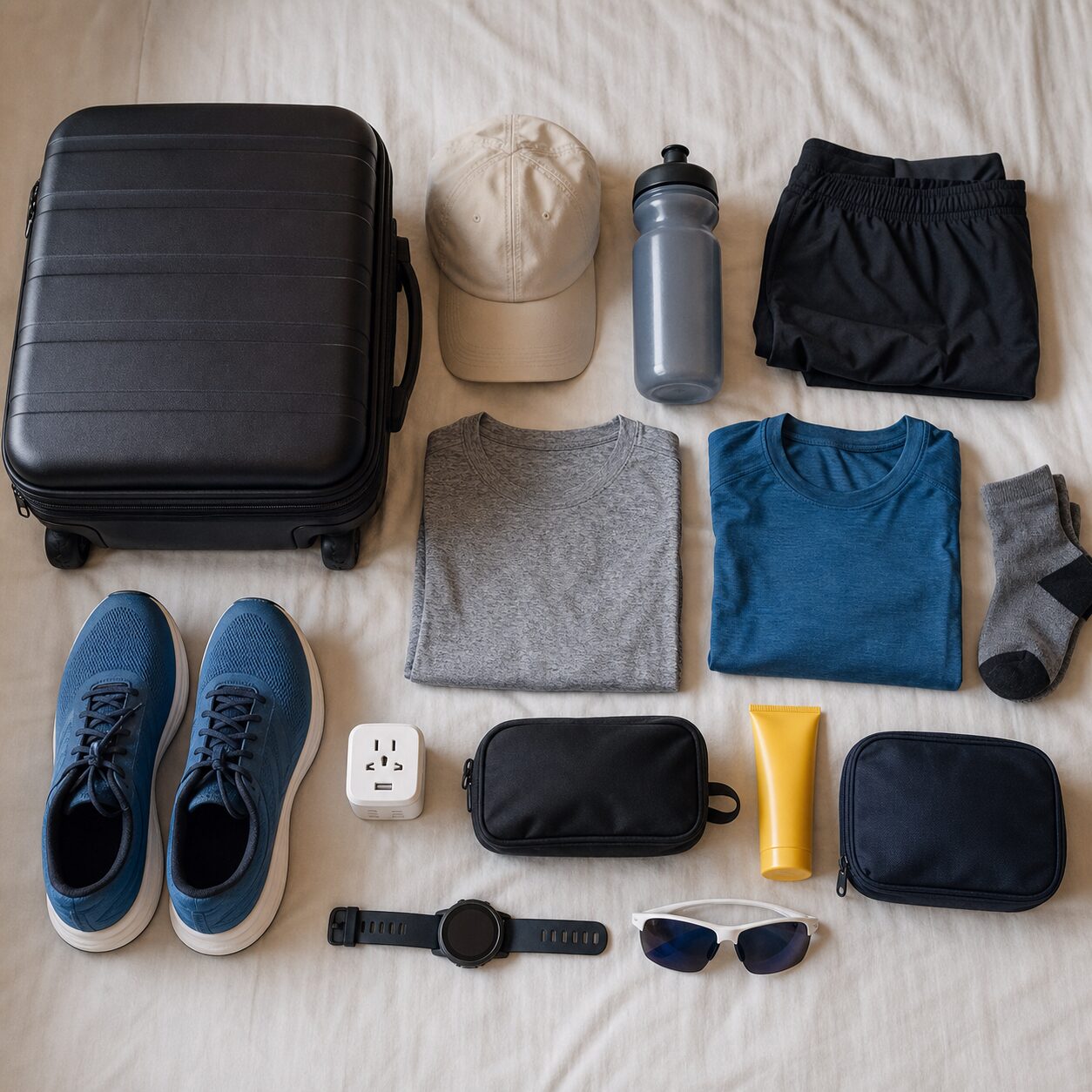 Practical packing layout for a destination running event