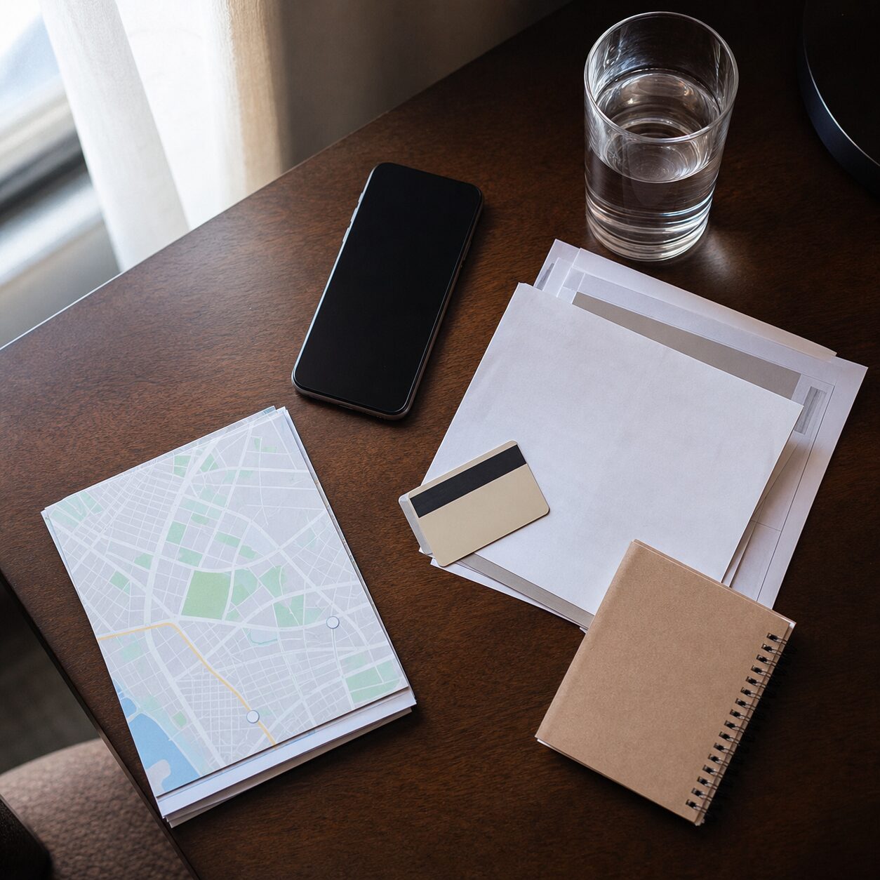 Organised travel booking evidence and protected payment card