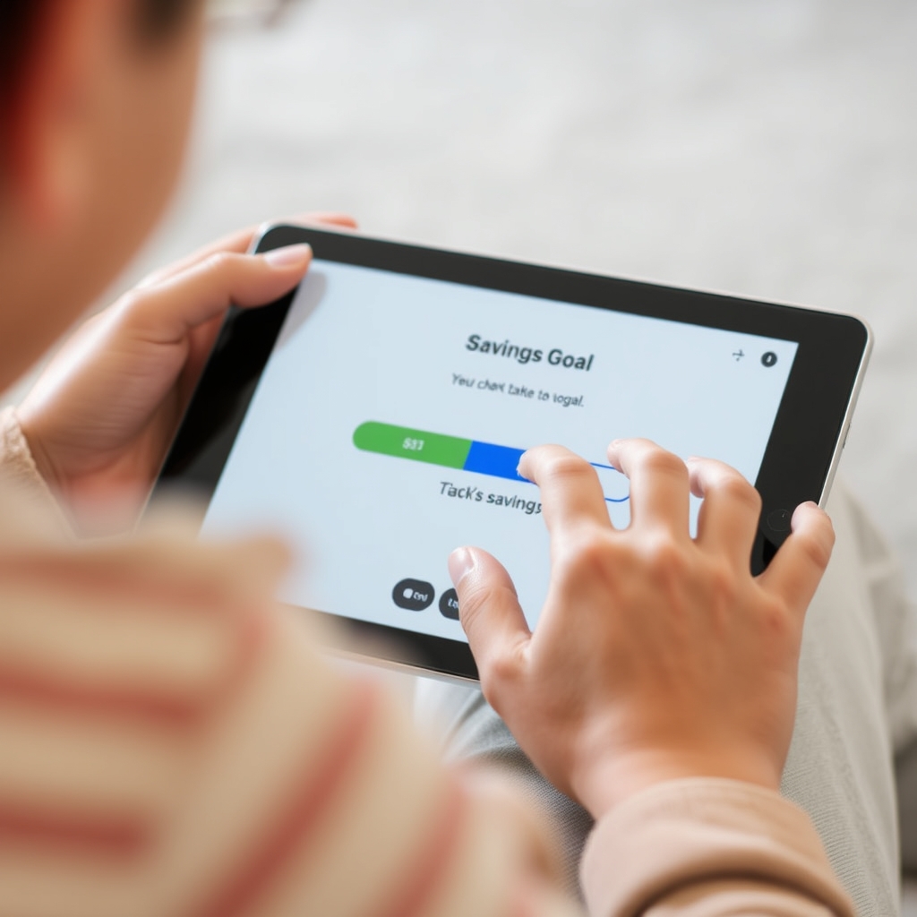 A parent teaching a child how to use a digital wallet app on a tablet.