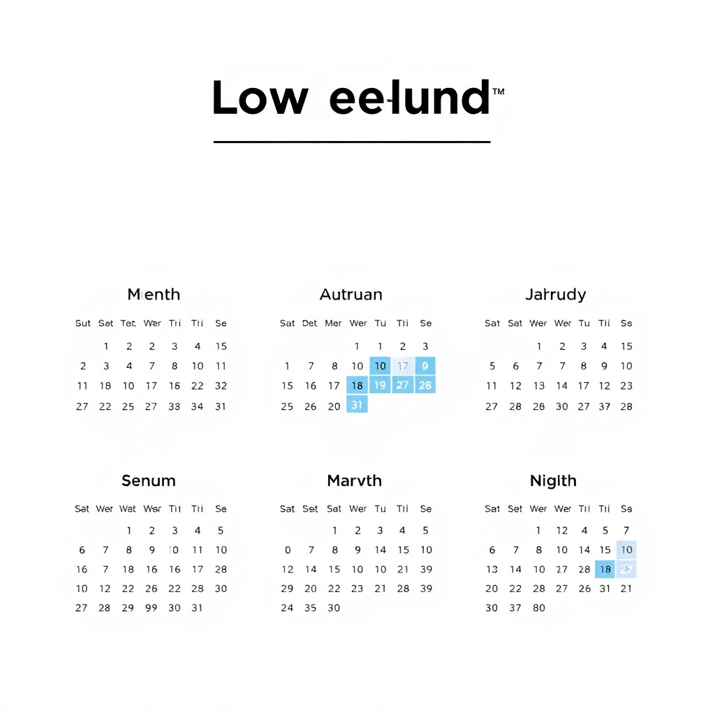 A visual representation of off-season calendar planning.