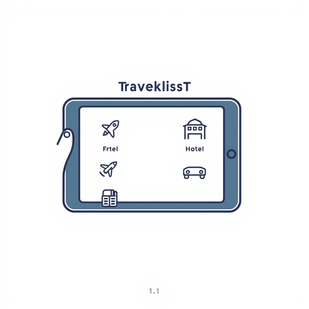 Digital checklist displayed on a tablet for accessible travel planning.