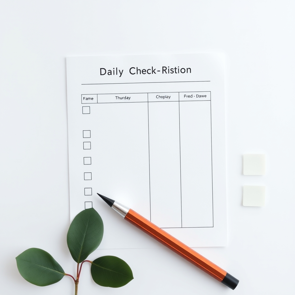 A close-up of a structured emotional check-in template for couples.