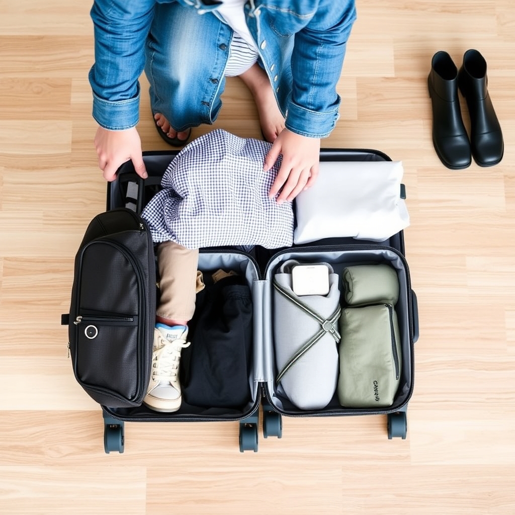 Packing a minimalist suitcase for travel