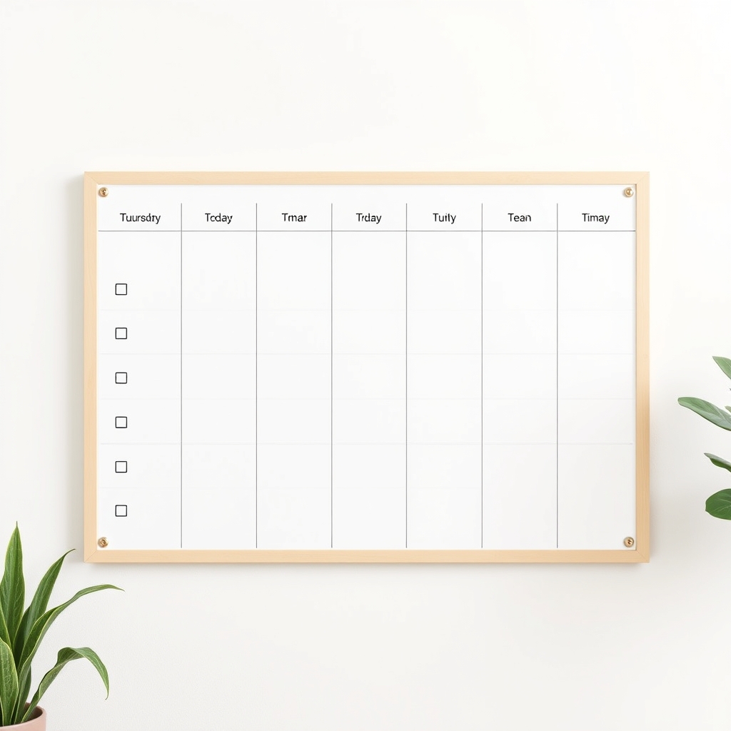 A visual schedule board to help children understand their daily routine.