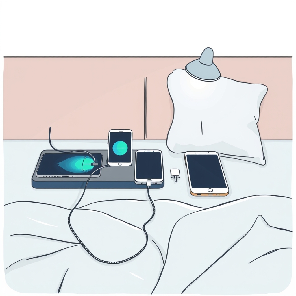 A designated tech-free charging station in a home.