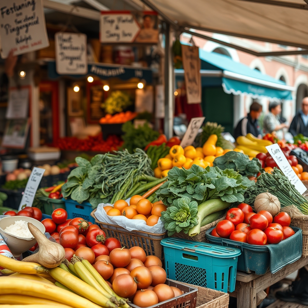 Fresh produce at a local, authentic market stall.