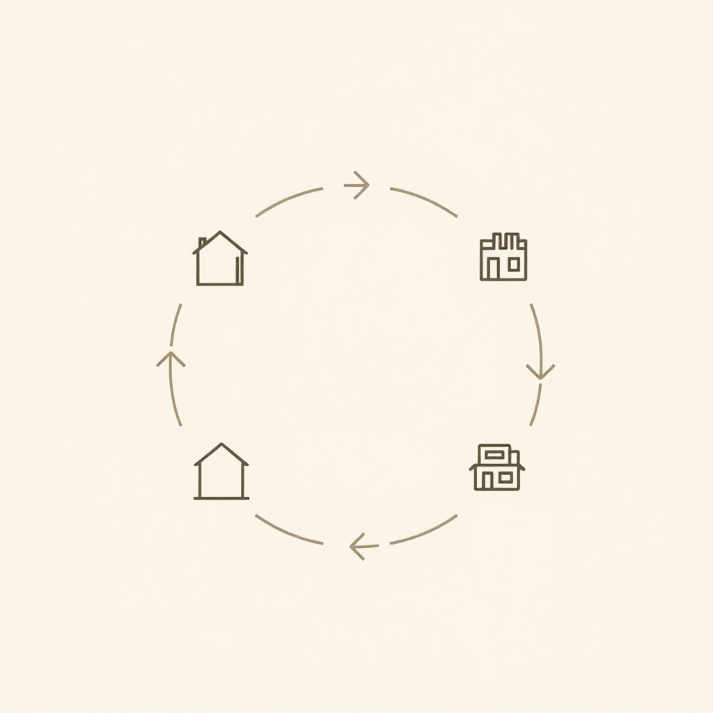 A diagrammatic representation of a communication loop.