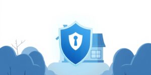 A digital shield protecting a home, representing the 2026 privacy update.