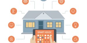 Modern smart home energy management system interface.