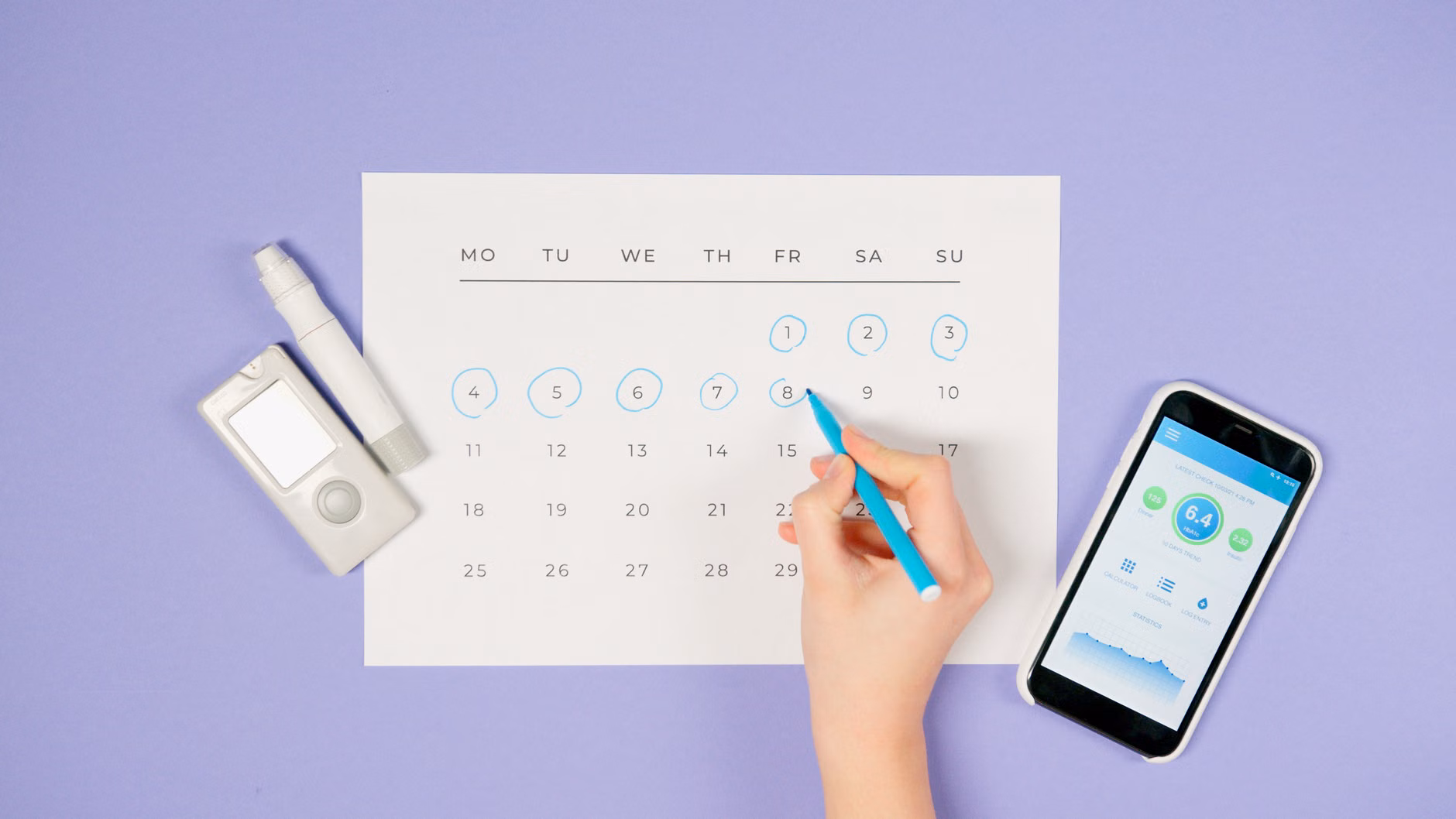 A digital calendar interface on a tablet for tracking parenting schedules.