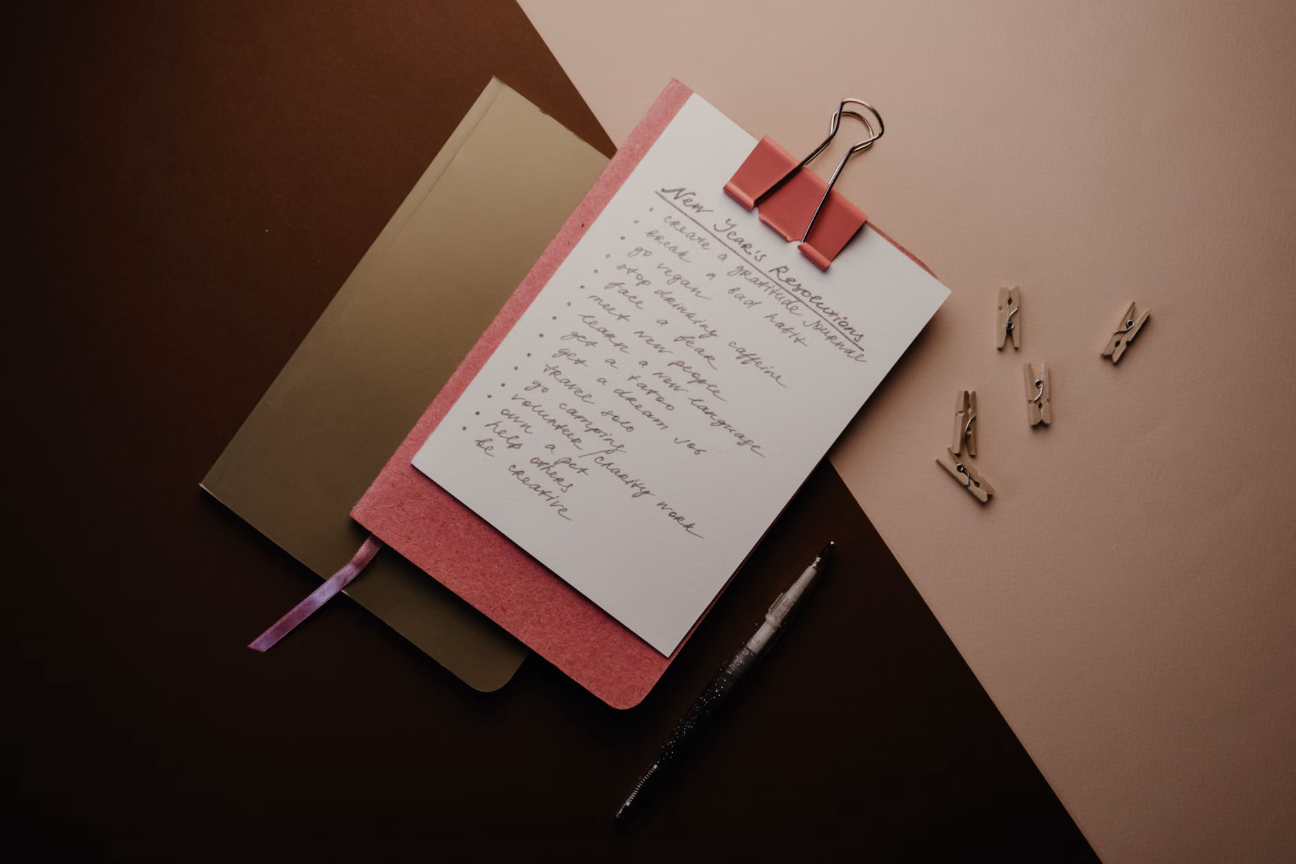 A list of transition rituals on a notepad to help couples manage post-work stress.