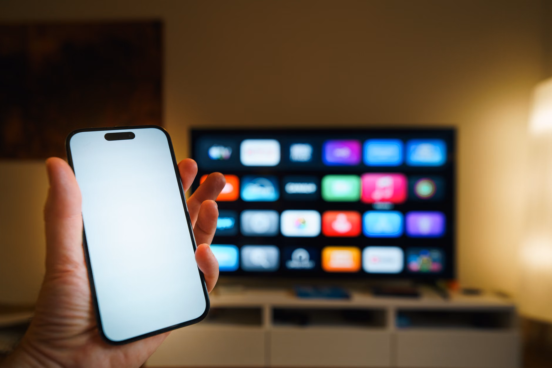 A smartphone app interface for controlling smart home devices.
