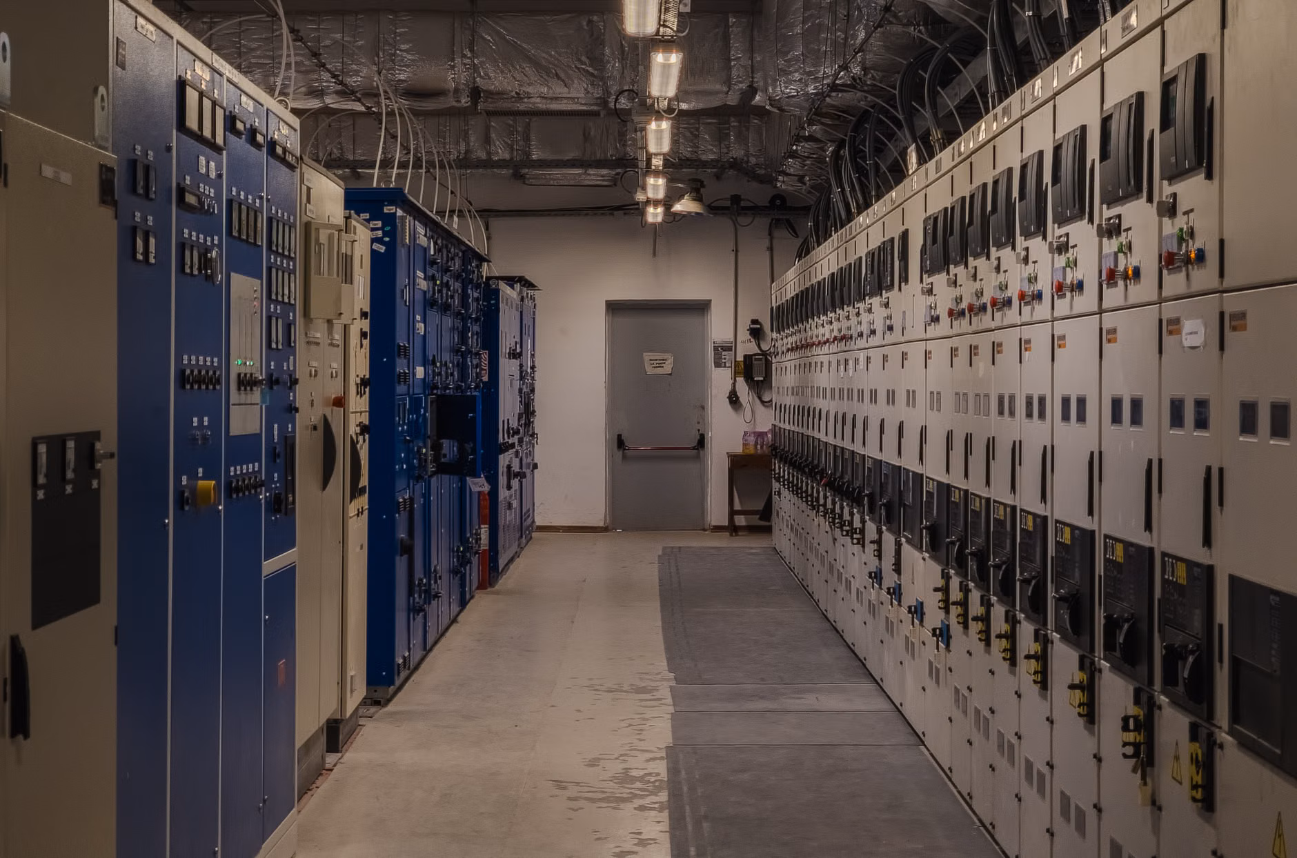 A high-tech smart circuit breaker panel managing residential electricity flow.