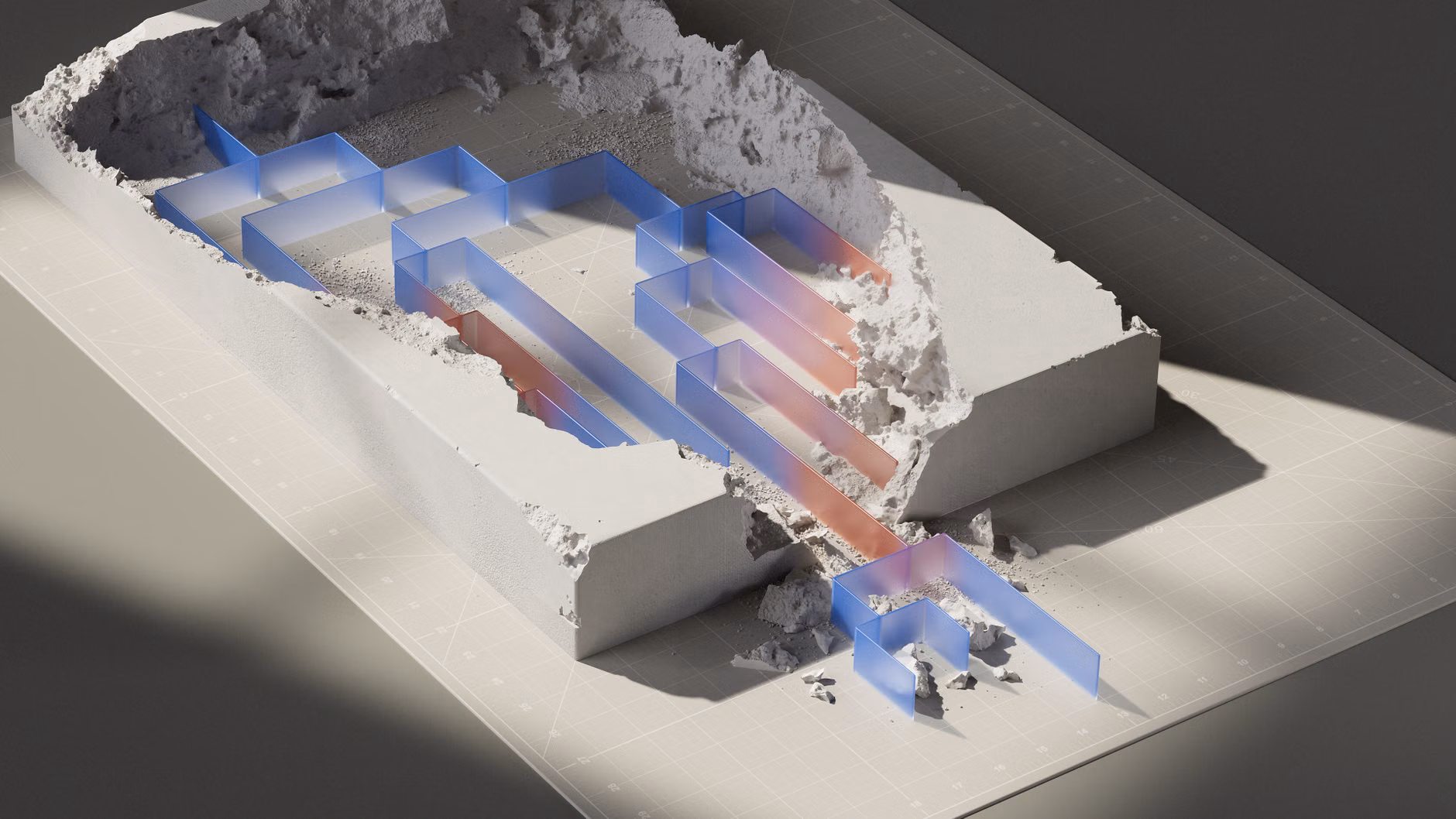 A conceptual visualization of a digital footprint.