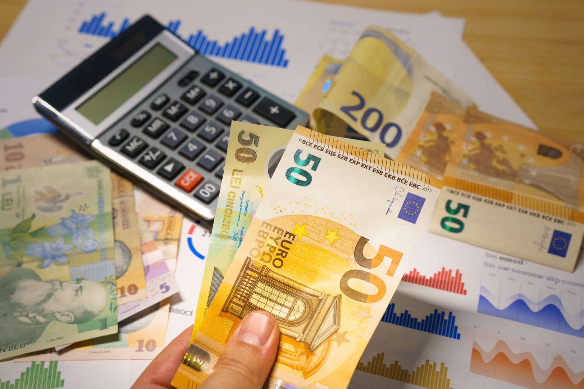 Graphic representation of currency and tax comparison.