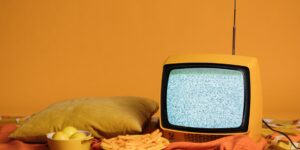 A cozy, screen-free family living room setting for an Analog Sunday.