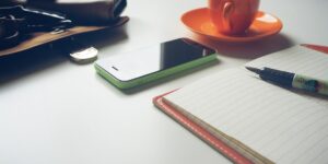 A clean, organized workspace representing effective communication and planning.