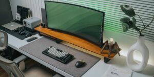 Minimalist home office setup representing organization and productivity