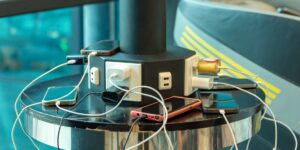 Modern home charging station with organized devices