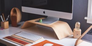 A clean, organized workspace representing digital decluttering.