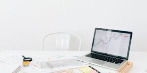 A clean, modern workspace setup for financial planning.