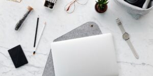 A clean, modern workspace representing digital organization and family planning.