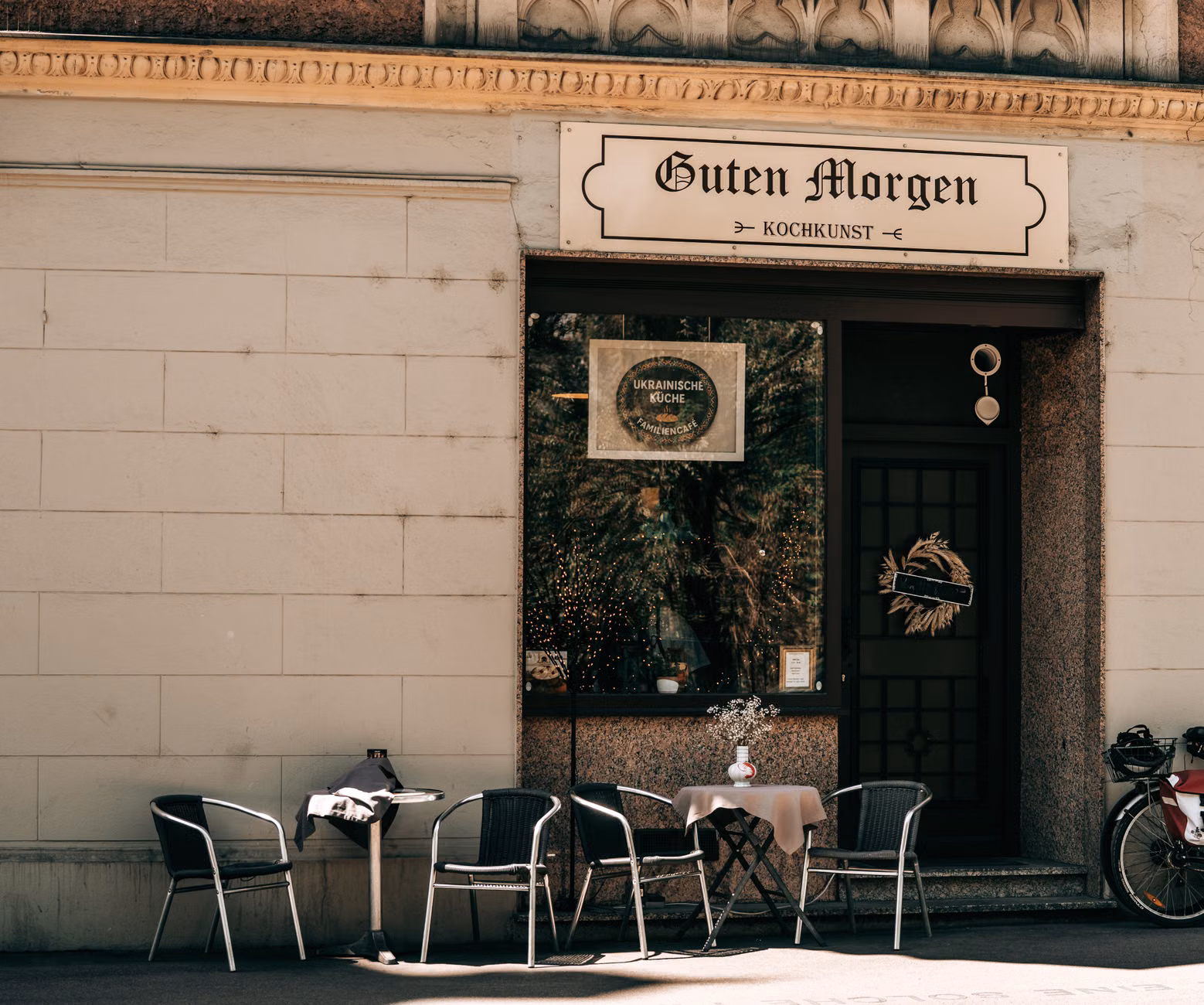 A quiet morning in a local neighborhood cafe.