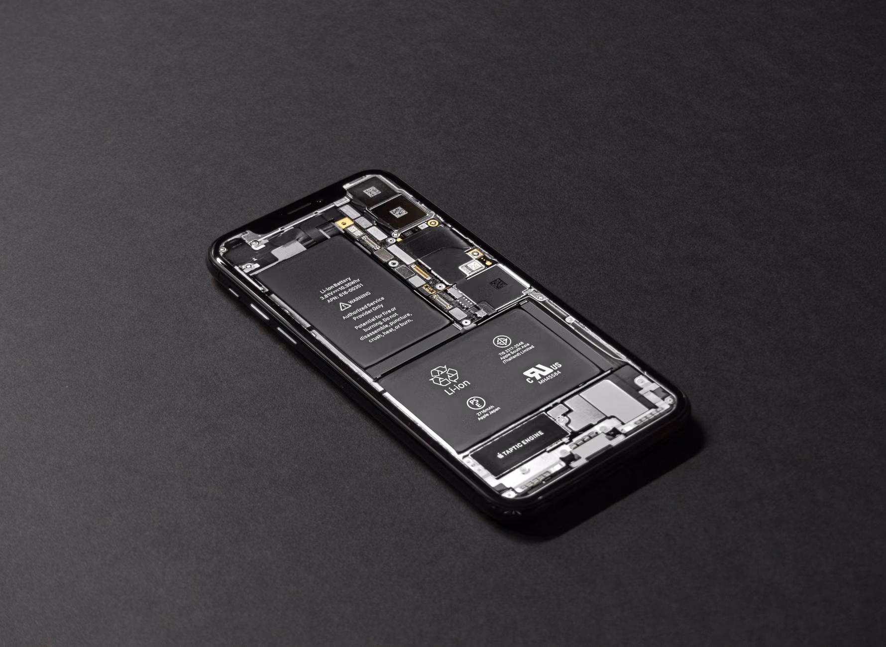 A screen showing battery health diagnostics to verify hardware quality.