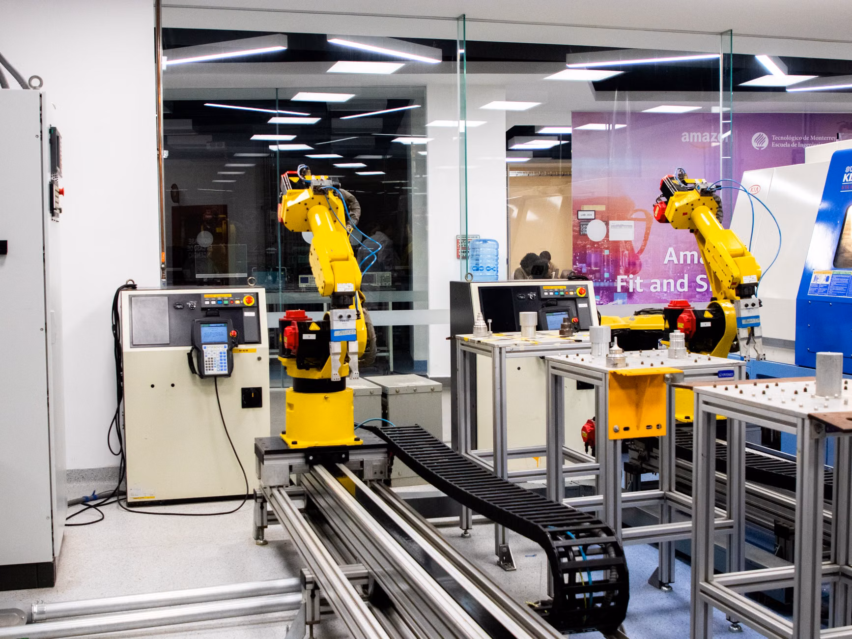Robotic assembly line in electronics manufacturing