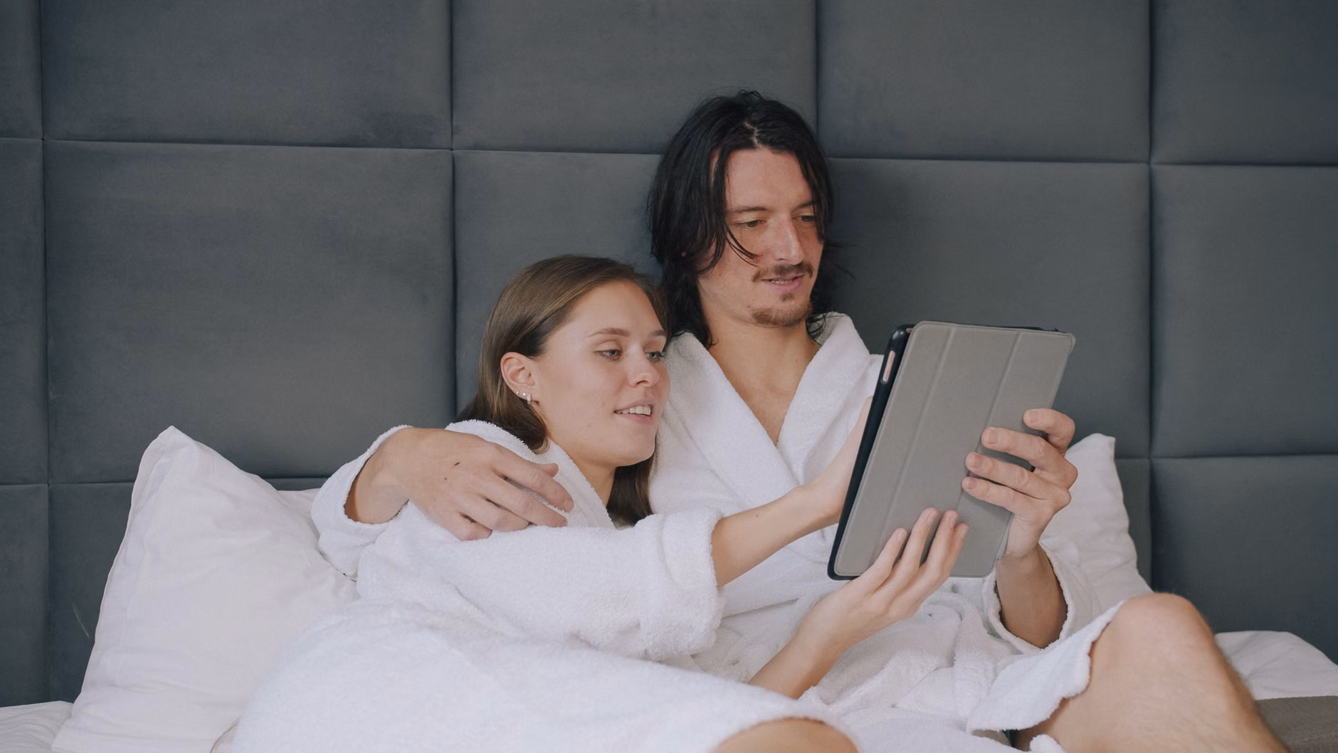 Digital itinerary for a planned staycation on a tablet.