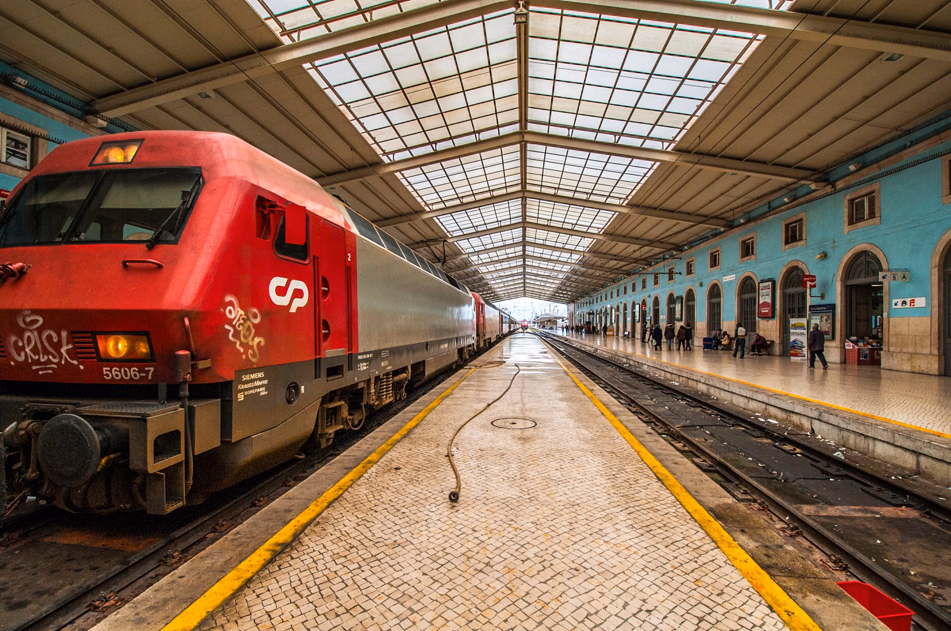 A historic railway station platform.