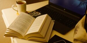 A peaceful Sunday evening desk setup preparing for the week ahead.