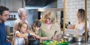 A modern, accessible multi-generational kitchen design.