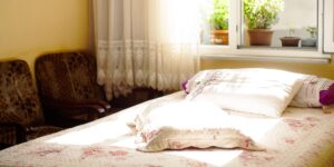 A cozy, sunlit home environment representing the start of a meaningful staycation.