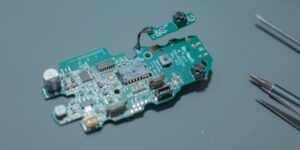 Tools and components for repairing a wireless mouse on a desk