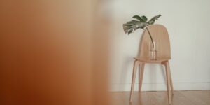 A serene, minimalist living space representing a post-growth home environment.