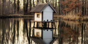 A peaceful cabin view reflecting the essence of a quiet tourism restorative break.