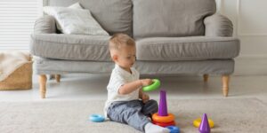 Minimalist living room representing the post-growth parenting philosophy.
