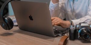 A professional remote work desk setup representing global freelance opportunities.