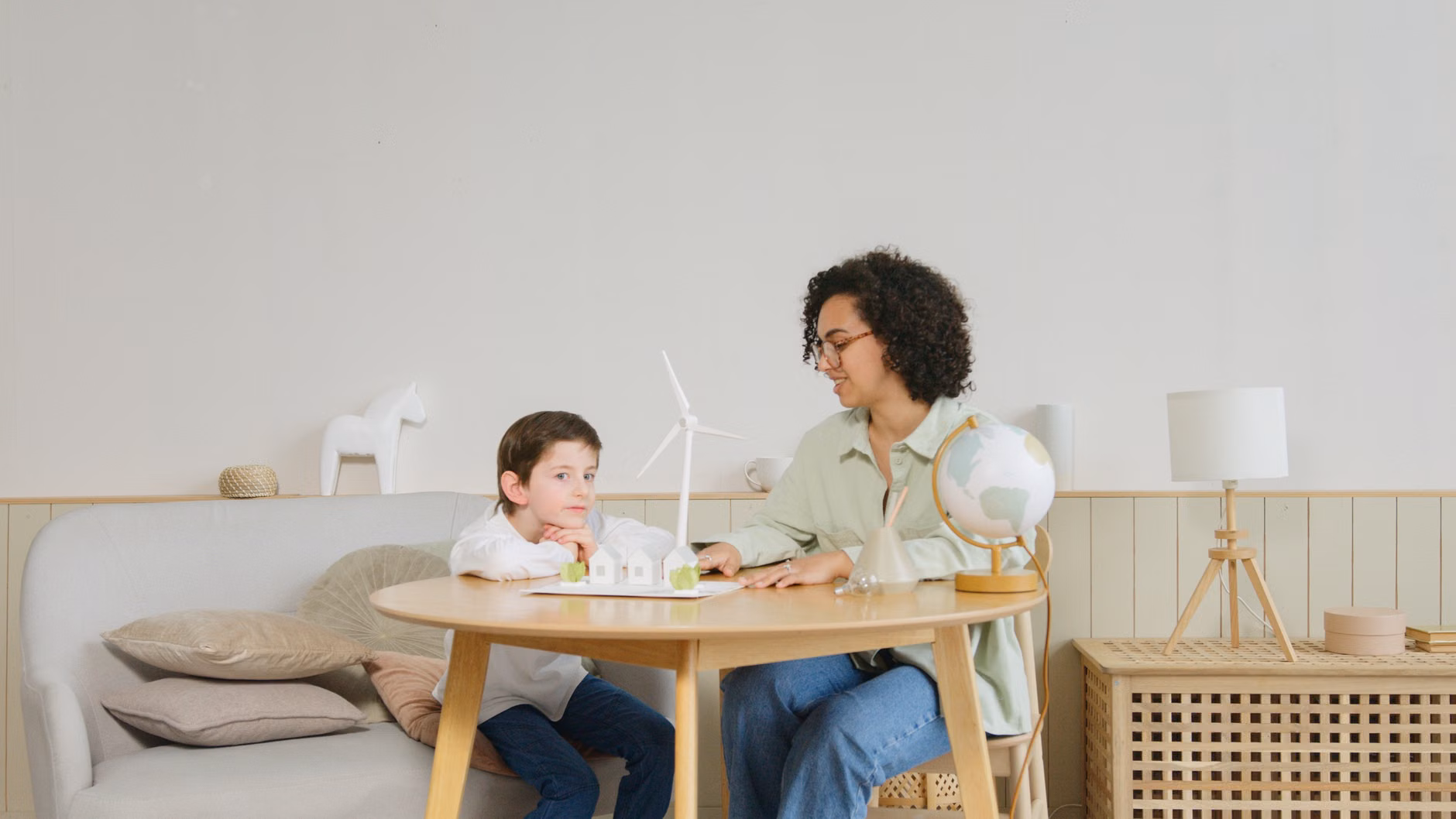 A family environment emphasizing the importance of sustainable, long-lasting home technology.
